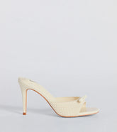 Adorable Finesse Knit Bow Stiletto Heels